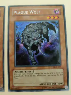 2x YuGiOh! Plague Wolf FOTB-EN065 Secret Rare Unlimited LP - Image 5