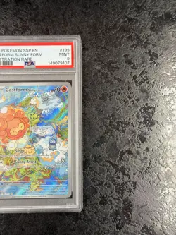 2024 POKEMON SSP EN CASTFORM SUNNY FORM ILLUSTRATION RARE #195 MINT 💎 PSA 9 - Image 2