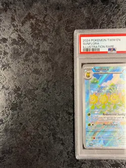 2024 POKEMON TWM EN SUNFLORA ILLUSTRATION RARE #169 NM-MT PSA 8 - Image 3