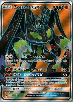 Zygarde GX (Full Art) Ultra Rare SM Forbidden Light 123/131 NM Holofoil Pokemon - Image 1