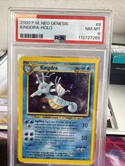 Pokemon TCG 2000 Neo Genesis Holo Kingdra #8 PSA 8 Nm/mint - Image 3