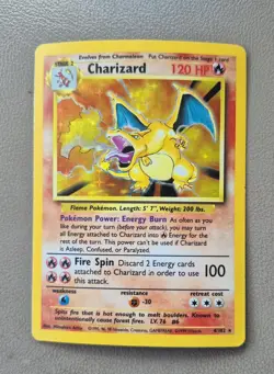 Charizard 4/102 Unlimited Holo Rare Pokemon TCG 1999 Base Set ✨ - Image 2