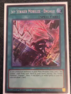 Sky Striker Mobilize - Engage! L26D-ENS10 Secret Rare 1st Edition Yugioh NM - Image 1
