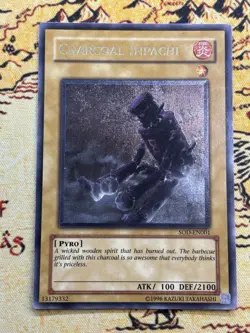 Yugioh Charcoal Inpachi SOD-EN001 Ultimate Rare 1st Edition LP - Image 2