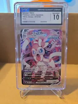 Sylveon VMAX Japanese VMAX Climax 075/184 HOLO Pokemon Graded CGC 10 Gem Mint - Image 1
