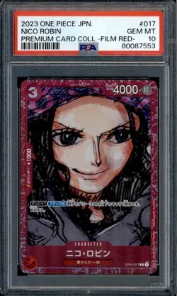 Nico Robin - OP01-017 - PSA 10 - Film Red Collection - Promo - One Piece - 87553 - Image 1