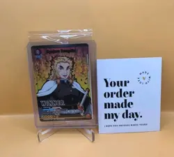 Union Arena Kyojuro Rengoku Winner Promo Card - Sealed - US - UEPR/KMY-1-089 - Image 1