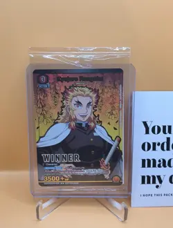 Union Arena Kyojuro Rengoku Winner Promo Card - Sealed - US - UEPR/KMY-1-089 - Image 4