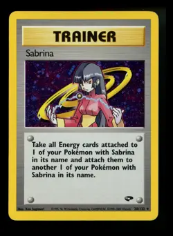 Sabrina 20/132 Gym Challenge 2000 Holo Rare WOTC Pokemon Card TCG - Image 1