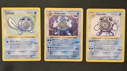 Pokemon Base *Shadowless* Poliwrath holo, Poliwhirl & Poliwag Lot 3 Cards #13 - Image 1