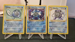 Pokemon Base *Shadowless* Poliwrath holo, Poliwhirl & Poliwag Lot 3 Cards #13 - Image 2