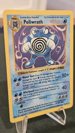 Pokemon Base *Shadowless* Poliwrath holo, Poliwhirl & Poliwag Lot 3 Cards #13 - Image 5