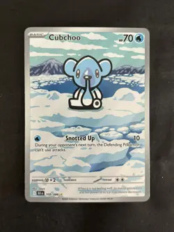 Pokemon TCG Cubchoo Illustration Rare Card 109/086 English Black Bolt IR - Image 1