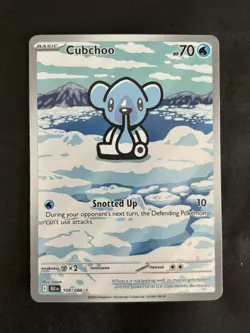 Pokemon TCG Cubchoo Illustration Rare Card 109/086 English Black Bolt IR - Image 3