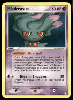 Pokemon Cards Misdreavus 25/109 NON HOLO EX Team Rocket Returns Rare NM - Image 1