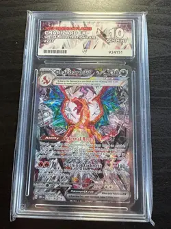 Pokemon TCG Charizard EX Card Scarlet Violet Obsidian Flames 223/197 Ace 10 - Image 1