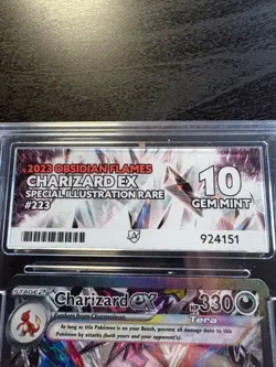 Pokemon TCG Charizard EX Card Scarlet Violet Obsidian Flames 223/197 Ace 10 - Image 2