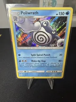 Poliwrath Holo Rare 32/149 Sun & Moon Reverse Holo Near Mint Pokemon Card - Image 1