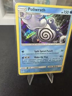 Poliwrath Holo Rare 32/149 Sun & Moon Reverse Holo Near Mint Pokemon Card - Image 2