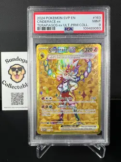 Cinderace Ex Terapagos Ex UPC 163 PSA 9 Mint - Black Star Promo - Pokemon - Image 1