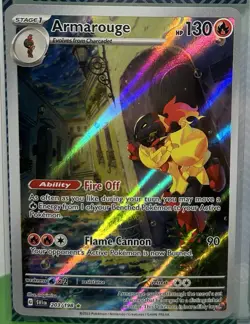 Armarouge Scarlet & Violet Base Illustration Rare Holo Pokemon TCG Card 203/198 - Image 1