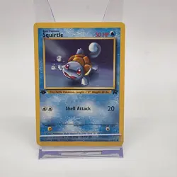 Pokemon Squirtle 1st Edition Team Rocket 68/82 WOTC 1999-2000 Common Card - Image 1