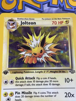 Pokemon Card Jolteon 4/64 Jungle 1st Edition HOLO RARE - LP - Image 4
