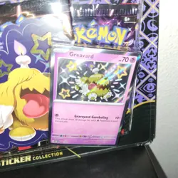 Pokemon TCG Scarlet Violet Paldean Fates Tech Sticker Collection Greavard - Image 4