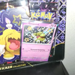 Pokemon TCG Scarlet Violet Paldean Fates Tech Sticker Collection Greavard - Image 5
