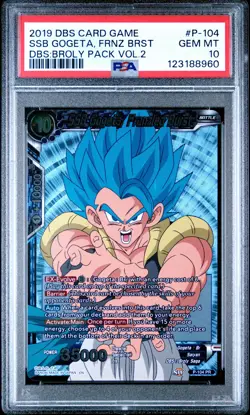 Ssb Gogeta, Frnz Brst 2019 Dragon Ball Super Card Game Dbs:Broly P-10 PSA 10 - Image 1