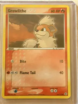Growlithe 64/112 FireRed & LeafGreen Reverse Holo 2004 Pokemon Card - Image 2