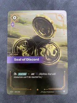 Riftbound Origins LoL TCG - Seal of Discord 204/298 card - Pack Fresh - Image 1