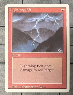 LIGHTNING BOLT 3RD Edition MTG Revised Magic the Gathering - Image 1