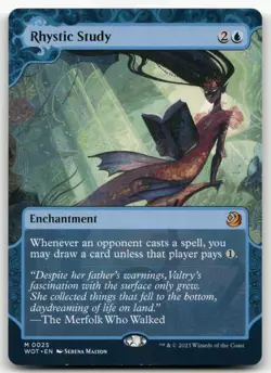 Rhystic Study #25 (NM) Wilds of Eldraine WOT Magic MTG - Image 1