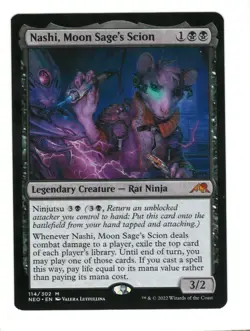 MTG Nashi, Moon Sage's Scion Kamigawa Neon Dynasty Magic Gathering TCG - Image 1