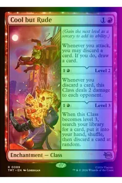 1x MTG Cool but Rude *FOIL* TMNT Rare Enchanment! NM Mint! - Image 1