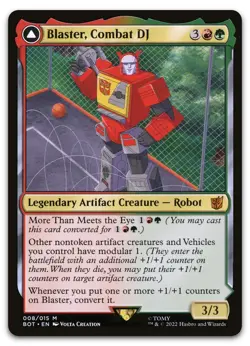 Blaster, Combat DJ #8 (NM) Transformers BOT Magic MTG - Image 1
