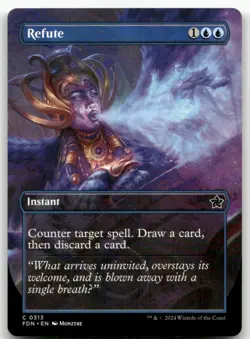 Refute (Borderless) #313 (NM) Foundations FDN Magic MTG - Image 1