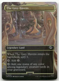 The Grey Havens (Borderless) #443 (Foil) (NM) Lord of the Rings LTR Magic MTG - Image 1