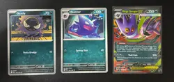 Phantasmal Flames Mega Gengar Ex + Haunter + Gastly SET Of 3 Pokemon Cards - NM - Image 1