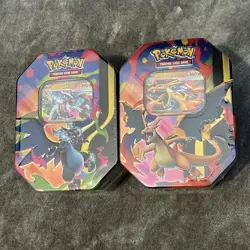 Pokemon TCG Mega Charizard ex Tins X + Y - Set of 2 | New & Sealed - Image 2