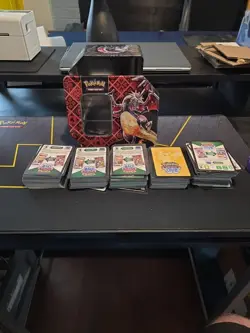 Pokemon TCG- Code Card Lot (500+) Unused with Shiny Charizard Tin - Image 1