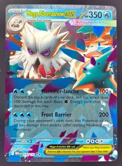 2025 Pokemon Gaming Mega Evolution - MEG EN Abomasnow ex #036/132 Double Rare - Image 1