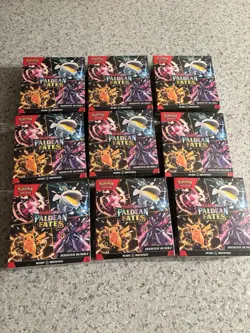 LOT Of 9 Pokemon TCG Scarlet & Violet Paldean Fates Booster Bundle Sealed - Image 1