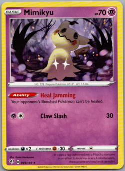 Pokemon - Mimikyu - 081/189 - Rare - Darkness Ablaze - NM/M - Image 1