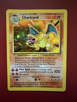 Pokemon TCG Charizard Base Set Holo Unlimited Rare Card 4/102 - Image 1