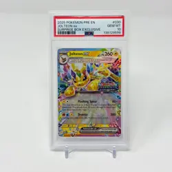 Pokemon Prismatic Evolutions Jolteon ex 030/131 Surprise Box Stamped PSA 10 - Image 1