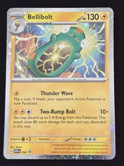 Pokemon Bellibolt SV: Scarlet & Violet Promo 094 Stage 1 130HP Holo English - Image 1