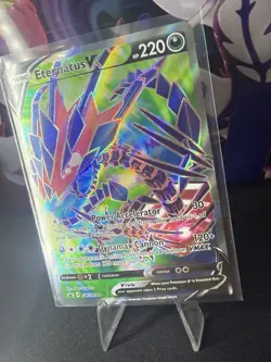 Eternatus V SWSH044 Black Star Promo Full Art Holo Pokemon Card NM Grade Worthy! - Image 4