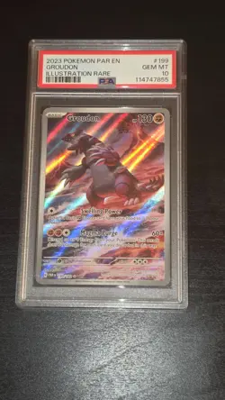 2023 Pokemon Paradox Rift Groudon Illustration Rare IR 199/182 PSA 10 Gem Mint - Image 2